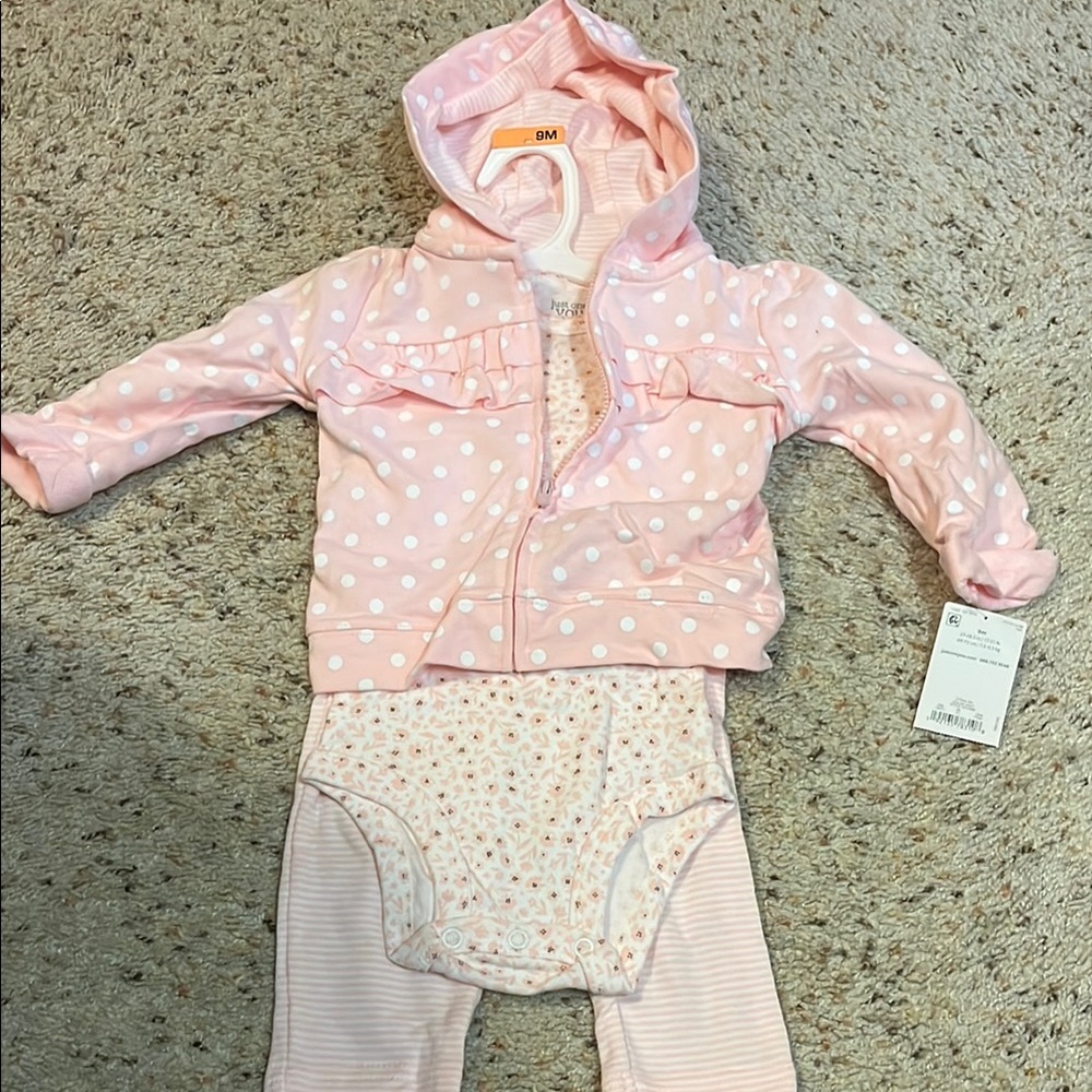 Just One You Pink Polka Dot Baby Set